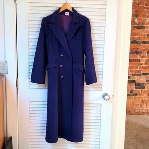 Vintage 1980s Purple/Navy Wool coat